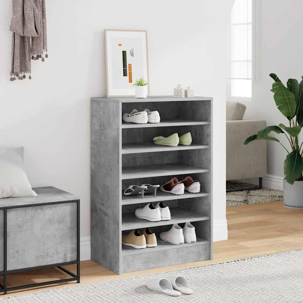 Skoskap betonggrå 60x35x92 cm konstruert tre