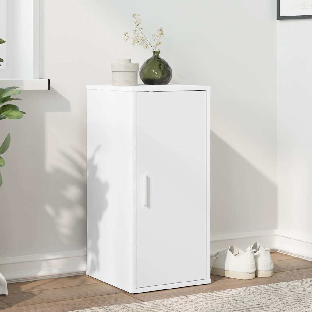 Skoskap hvit 32x35x70 cm konstruert tre