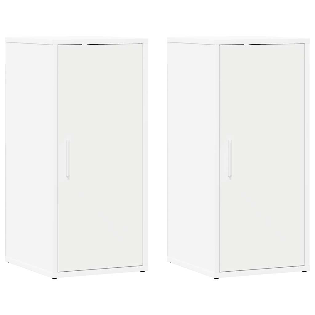 Skoskap hvit 2 stk 32x35x70 cm sponplate