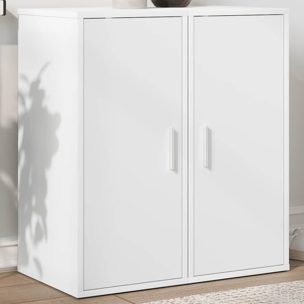 Skoskap hvit 2 stk 32x35x70 cm sponplate