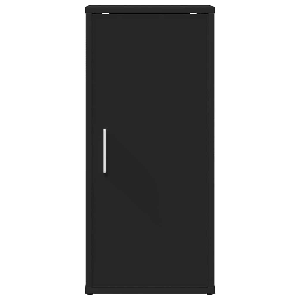 Skoskap svart 32x35x70 cm konstruert tre