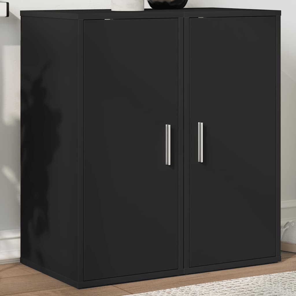 Skoskap svart 2 stk 32x35x70 cm sponplate