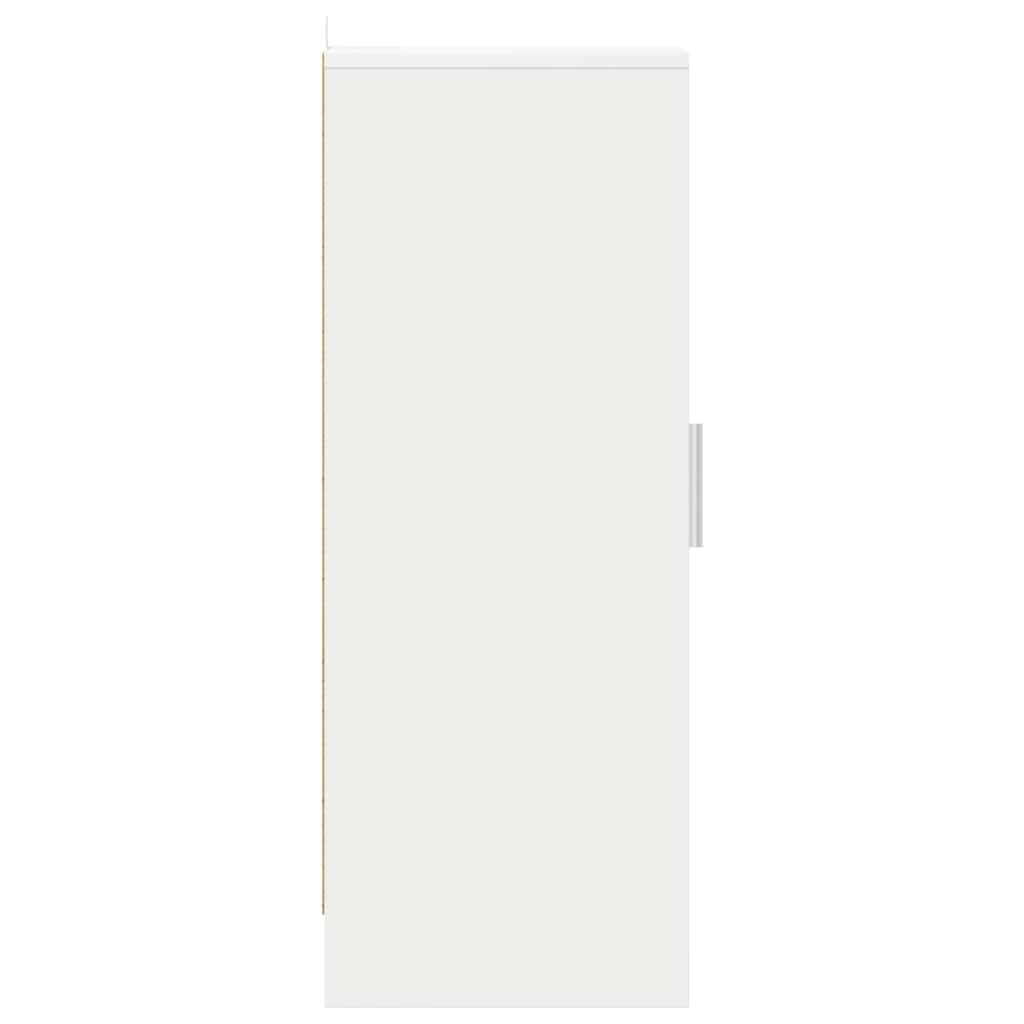 Skoskap hvit 32x35x92 cm konstruert tre