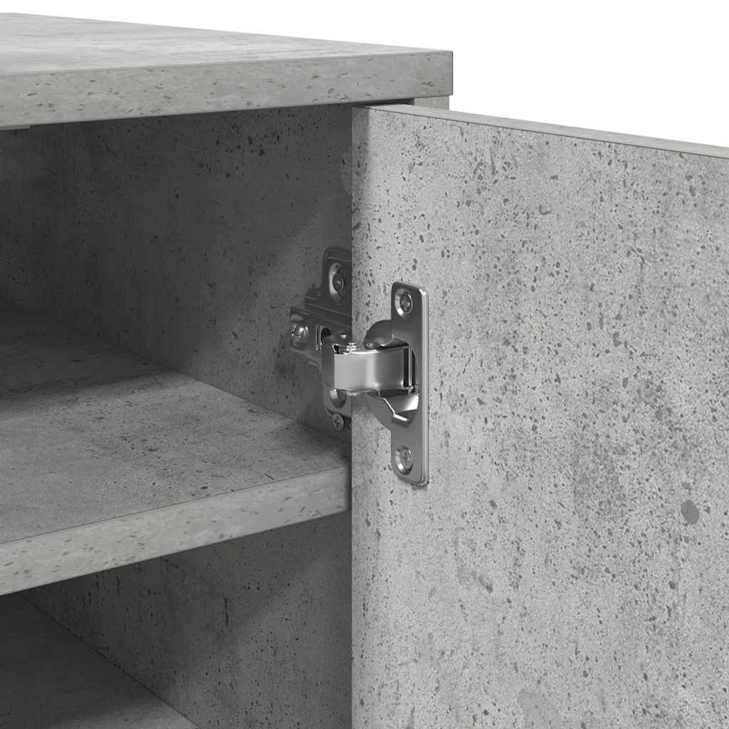 Skoskap betonggrå 32x35x92 cm konstruert tre