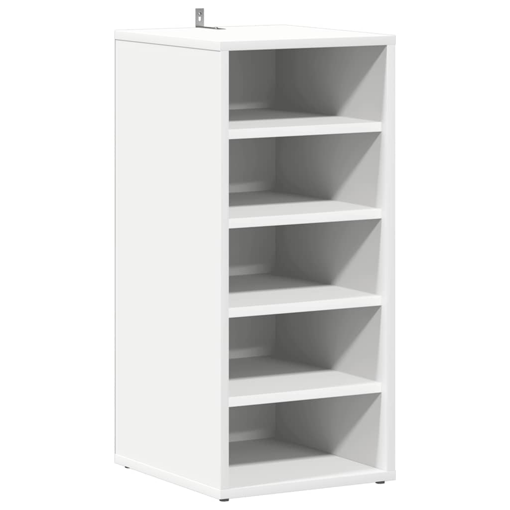 Skoskap hvit 31,5x35x70 cm konstruert tre