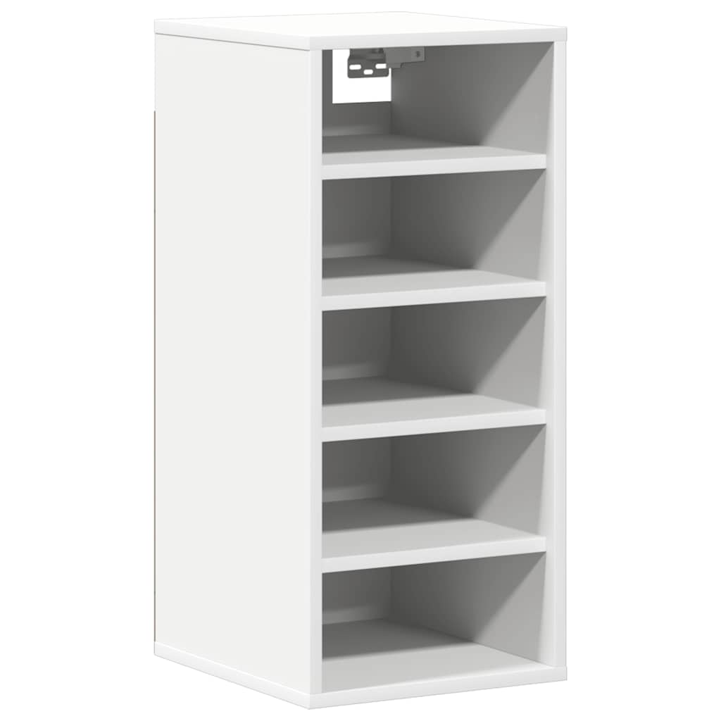 Skoskap hvit 31,5x35x70 cm konstruert tre