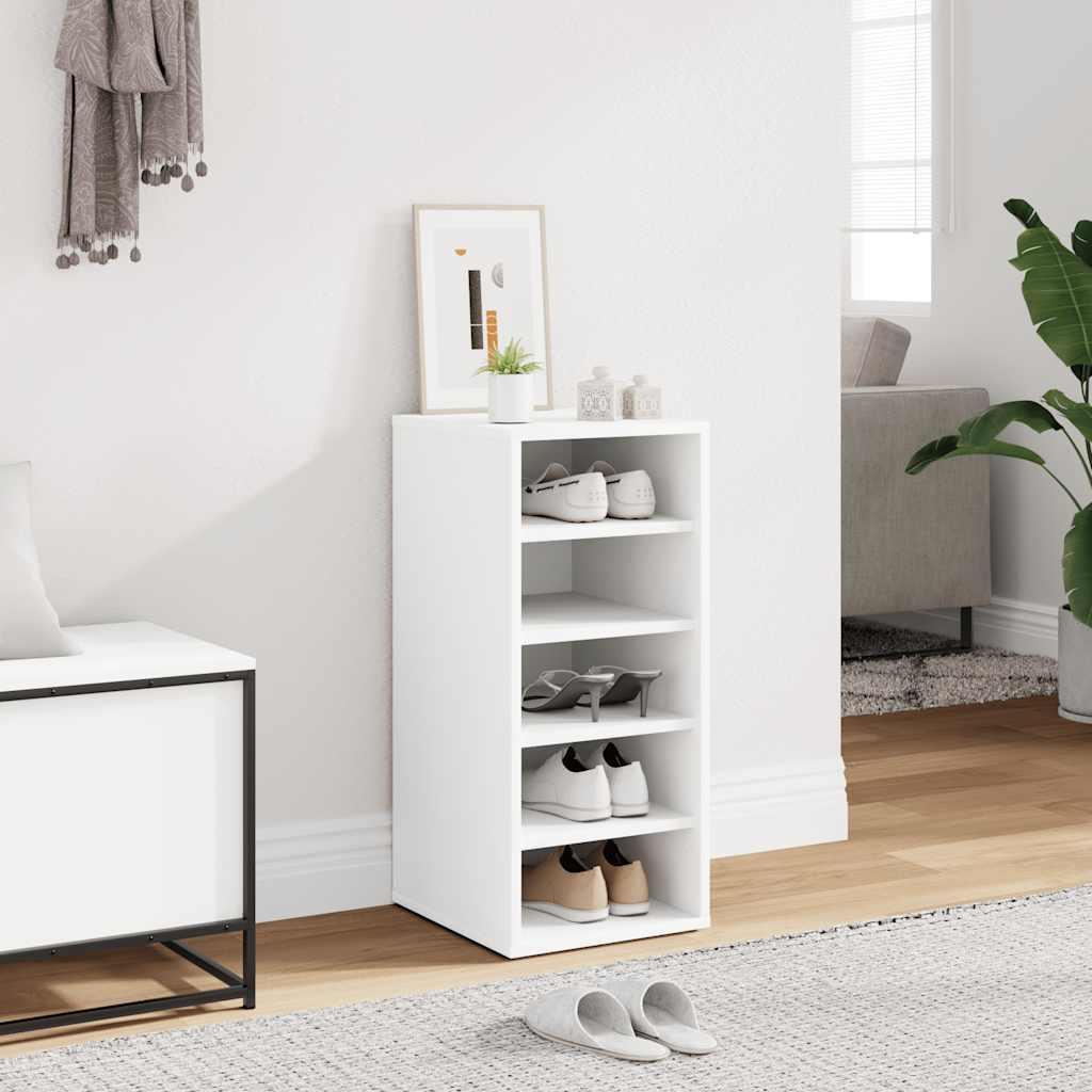 Skoskap hvit 31,5x35x70 cm konstruert tre
