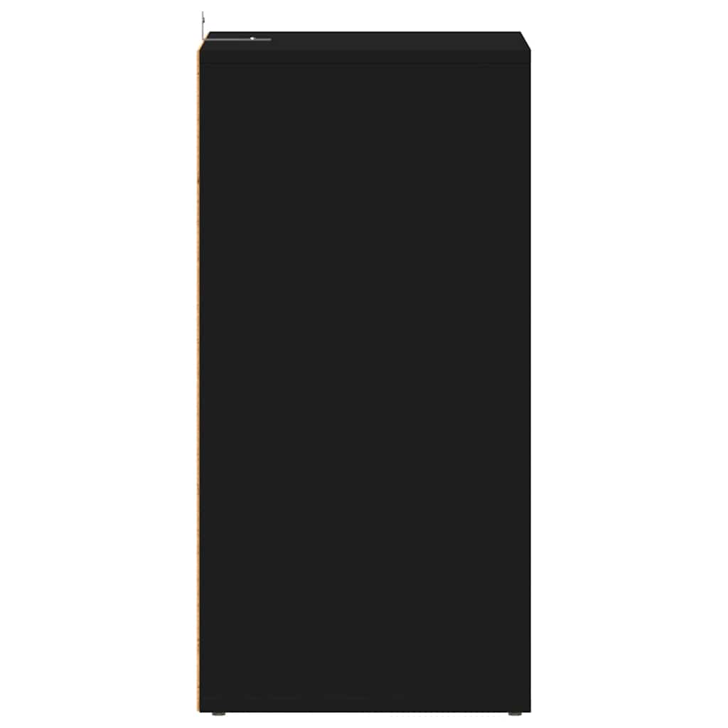 Skoskap svart 31,5x35x70 cm sponplate