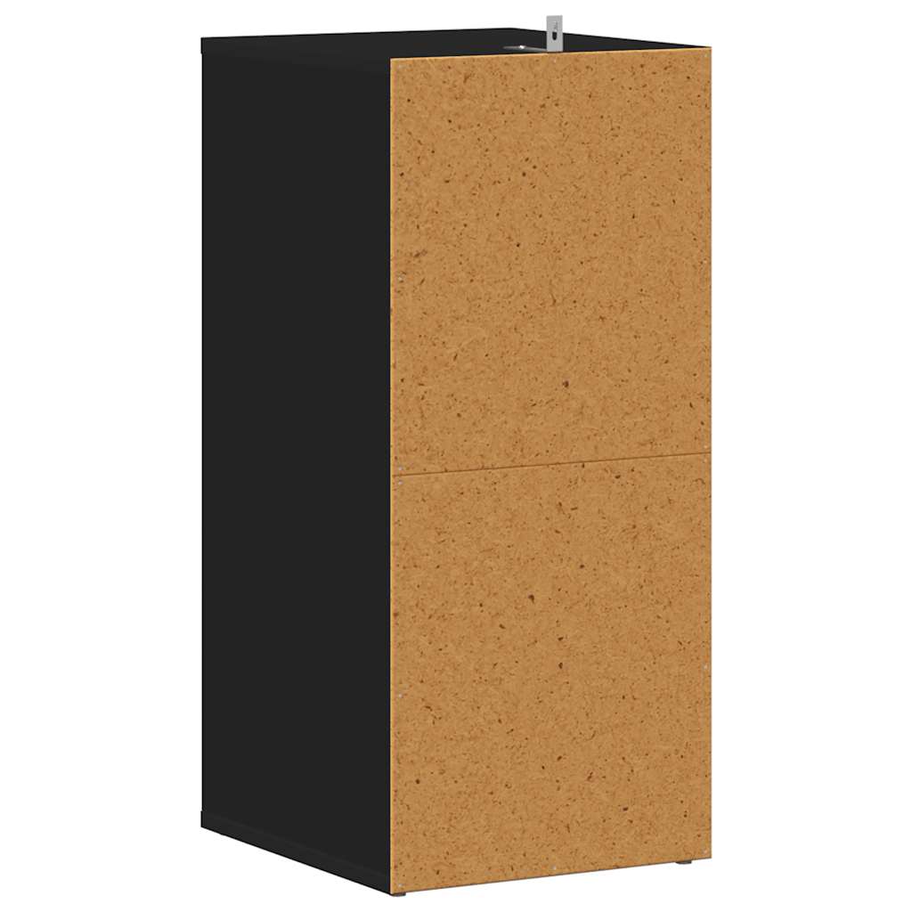 Skoskap svart 31,5x35x70 cm sponplate