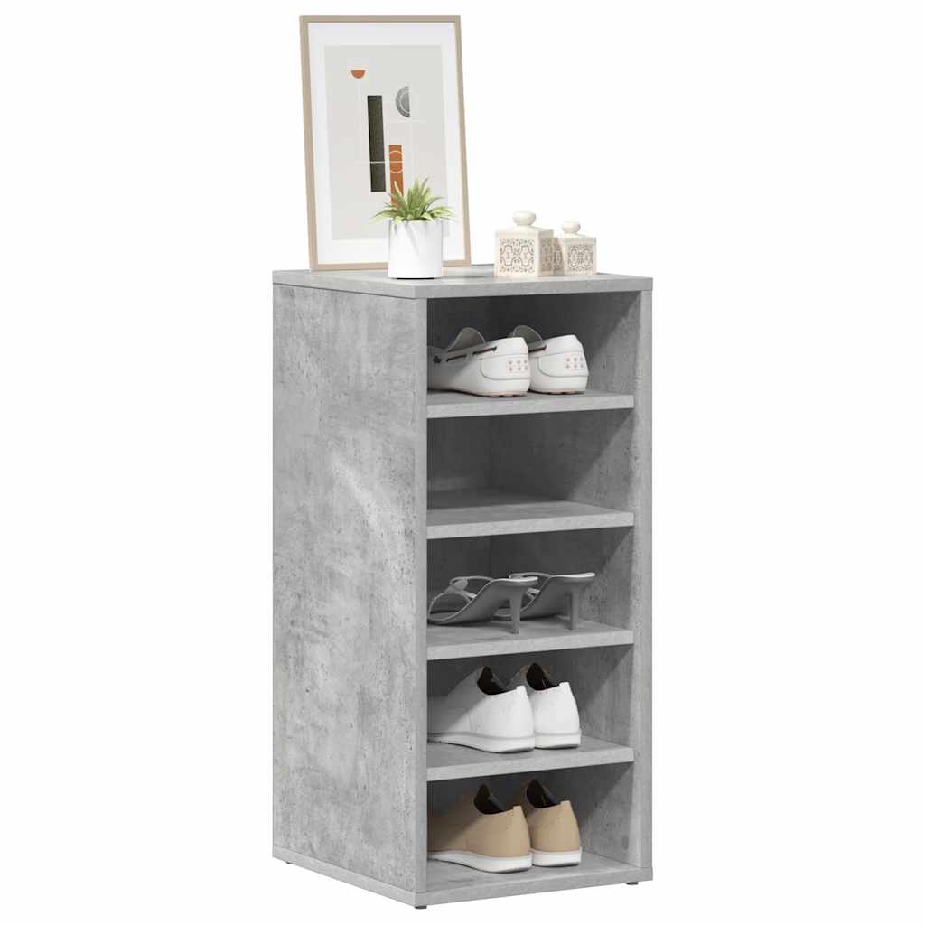 Skoskap betonggrå 31,5x35x70 cm konstruert tre