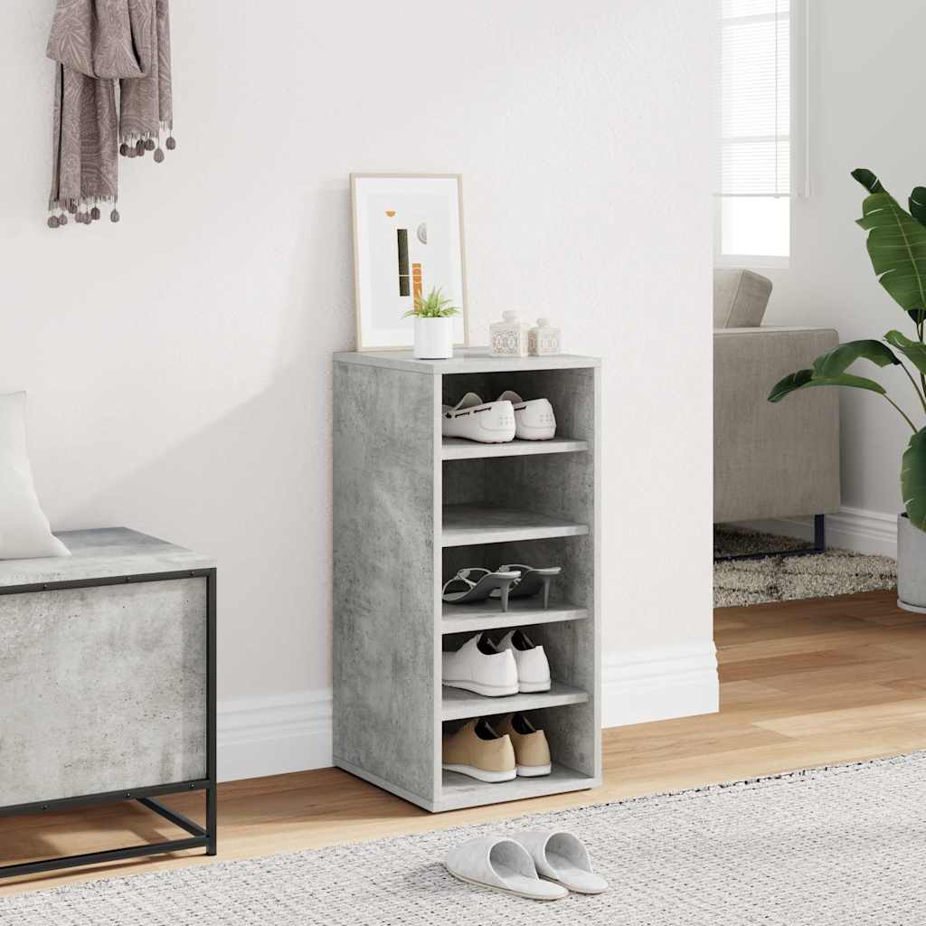 Skoskap betonggrå 31,5x35x70 cm konstruert tre