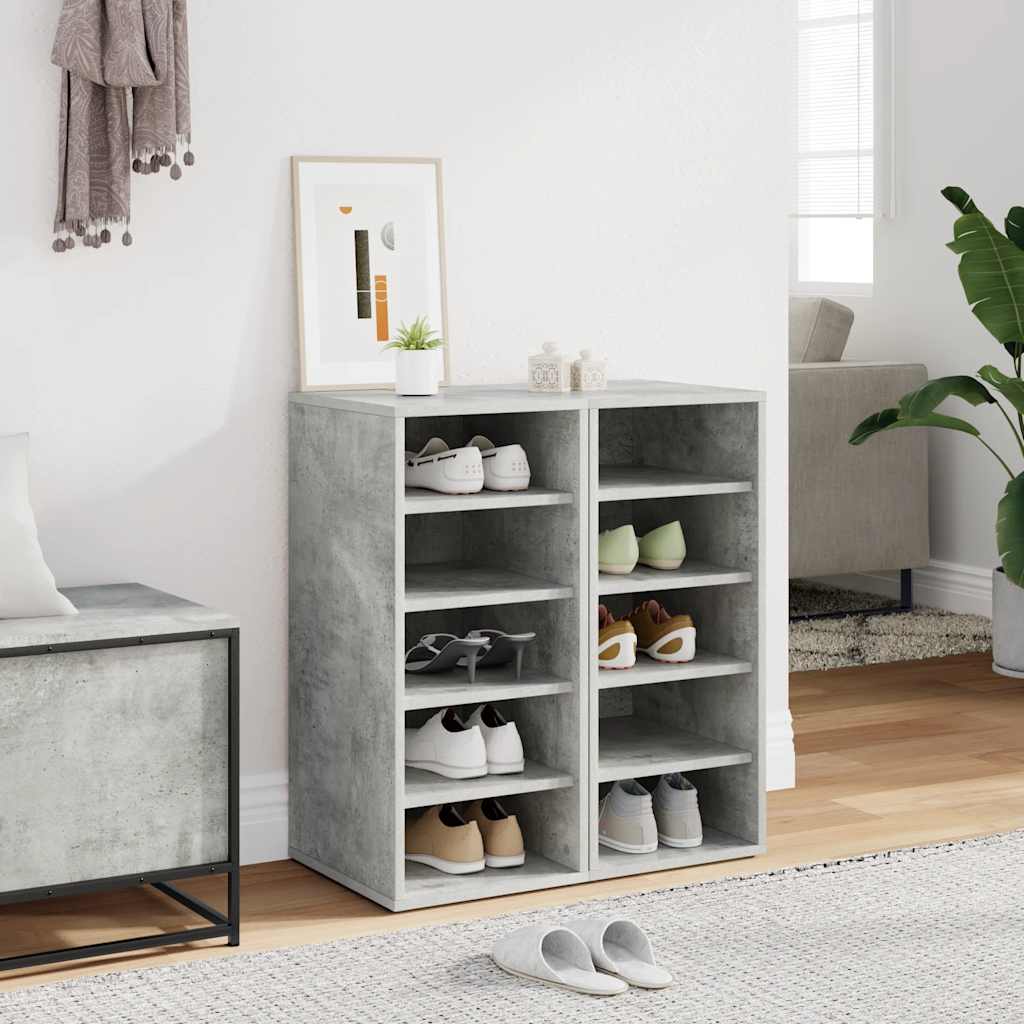 Skoskap betonggrå 2 stk 31,5x35x70 cm konstruert tre