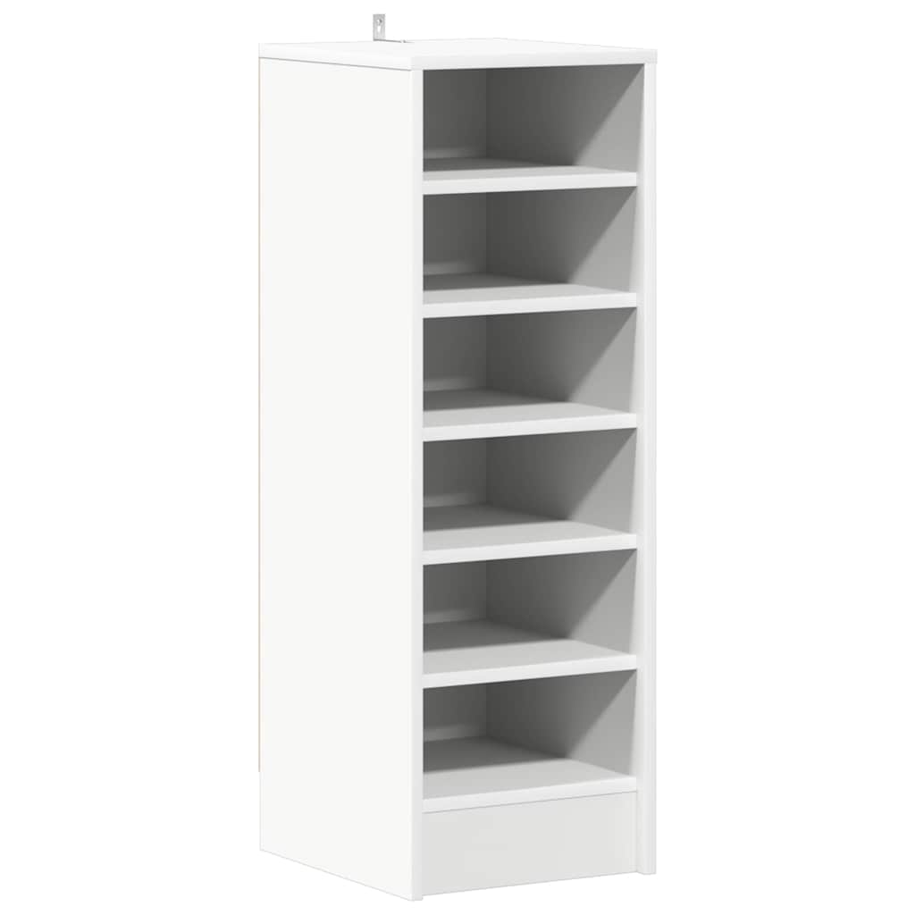 Skoskap hvit 31,5x35x90 cm konstruert tre