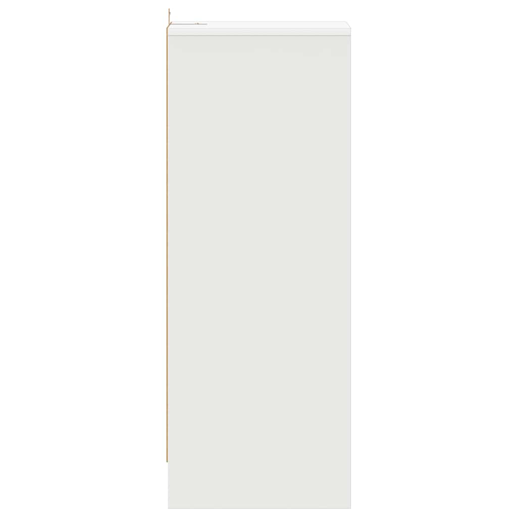 Skoskap hvit 31,5x35x90 cm konstruert tre