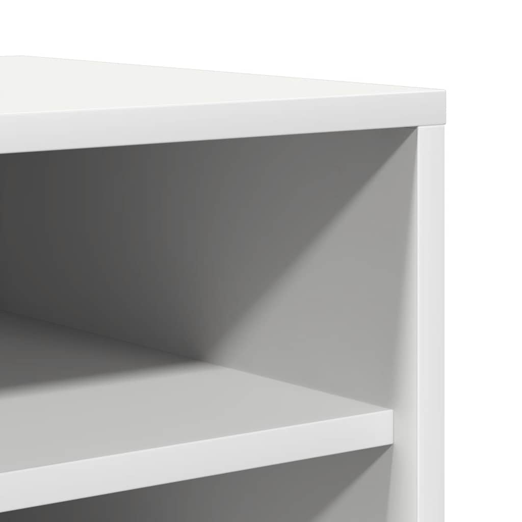 Skoskap hvit 31,5x35x90 cm konstruert tre