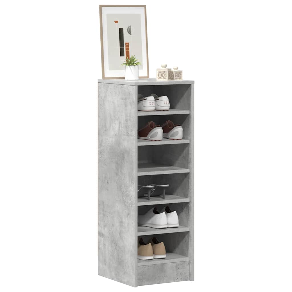 Skoskap betonggrå 31,5x35x90 cm konstruert tre
