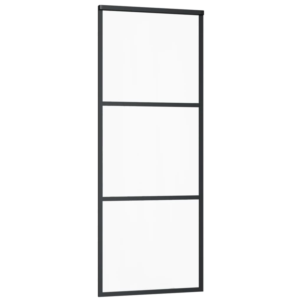 Skyvedør med monteringssett 76x205 cm ESG glass og aluminium
