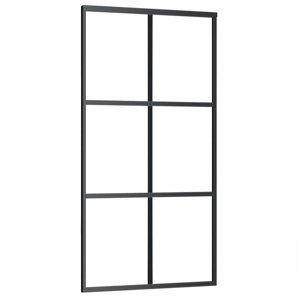 Skyvedør med monteringssett 102x205 cm ESG glass og aluminium