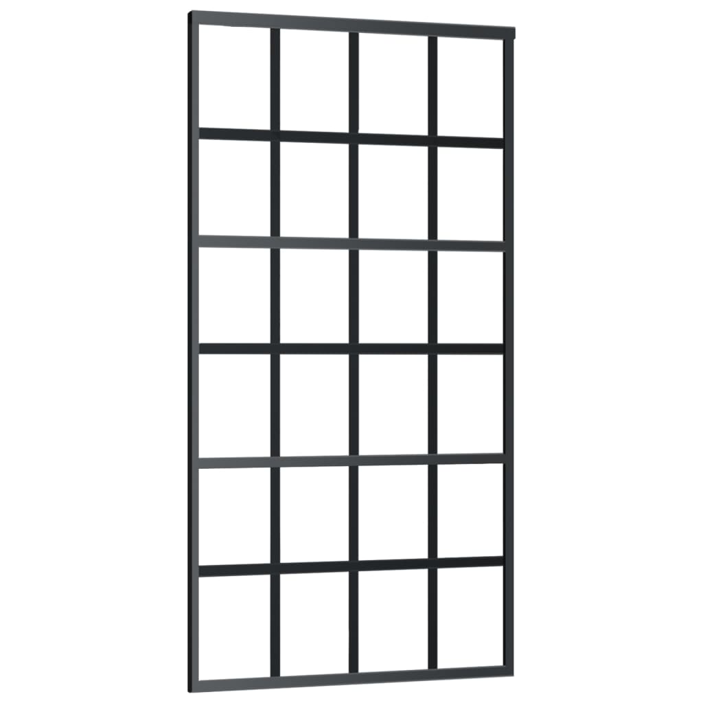 Skyvedør med monteringssett 102x205 cm ESG glass og aluminium