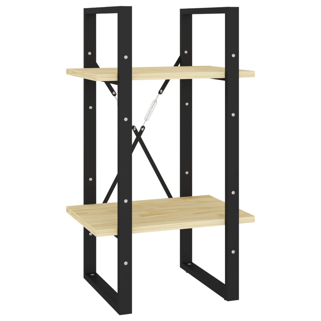 Bokhylle 5 etasjer brun 40x30x175 cm furu