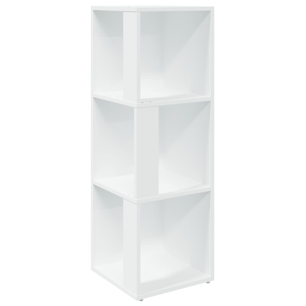 Hjørneskap hvit 33x33x100 cm konstruert tre