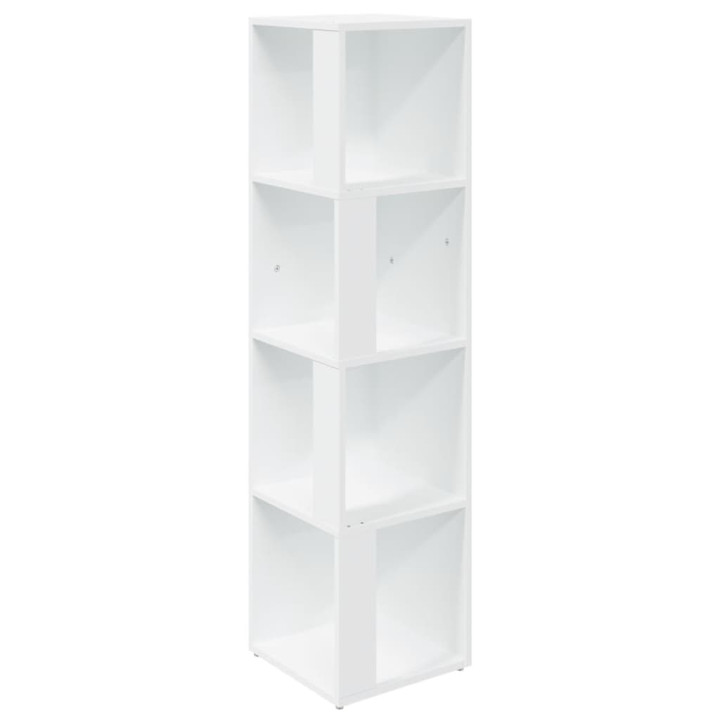 Hjørneskap hvit 33x33x132 cm konstruert tre