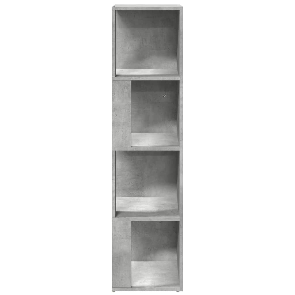 Hengende hjørneskap betonggrå 33x33x132 cm sponplate