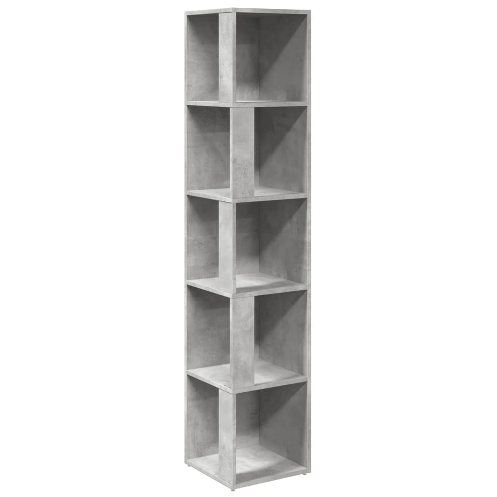 Hengende hjørneskap betonggrå 33x33x164,5 cm konstruert tre