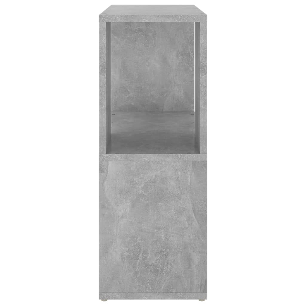 Bokhylle betonggrå 60x24x63 cm konstruert tre