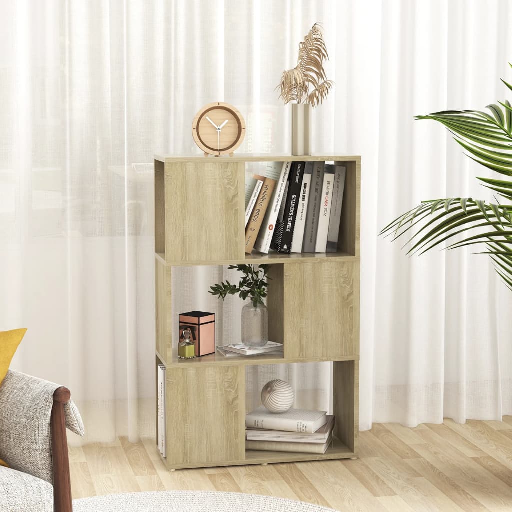 Bokhylle/romdeler sonoma eik 60x24x94 cm konstruert tre