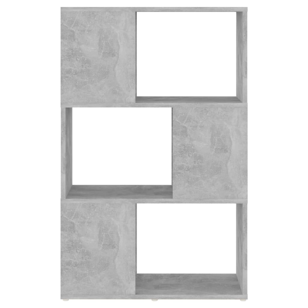 Bokhylle/romdeler betonggrå 60x24x94 cm konstruert tre