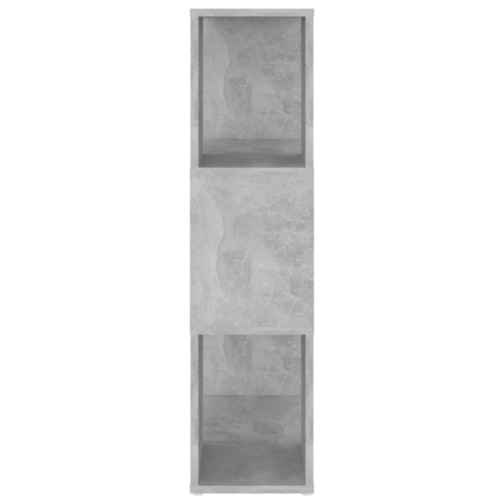 Bokhylle/romdeler betonggrå 60x24x94 cm konstruert tre
