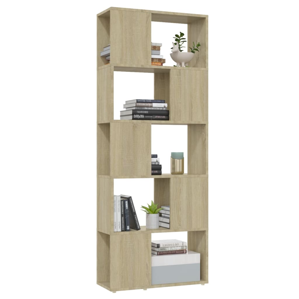 Bokhylle/romdeler sonoma eik 60x24x155 cm