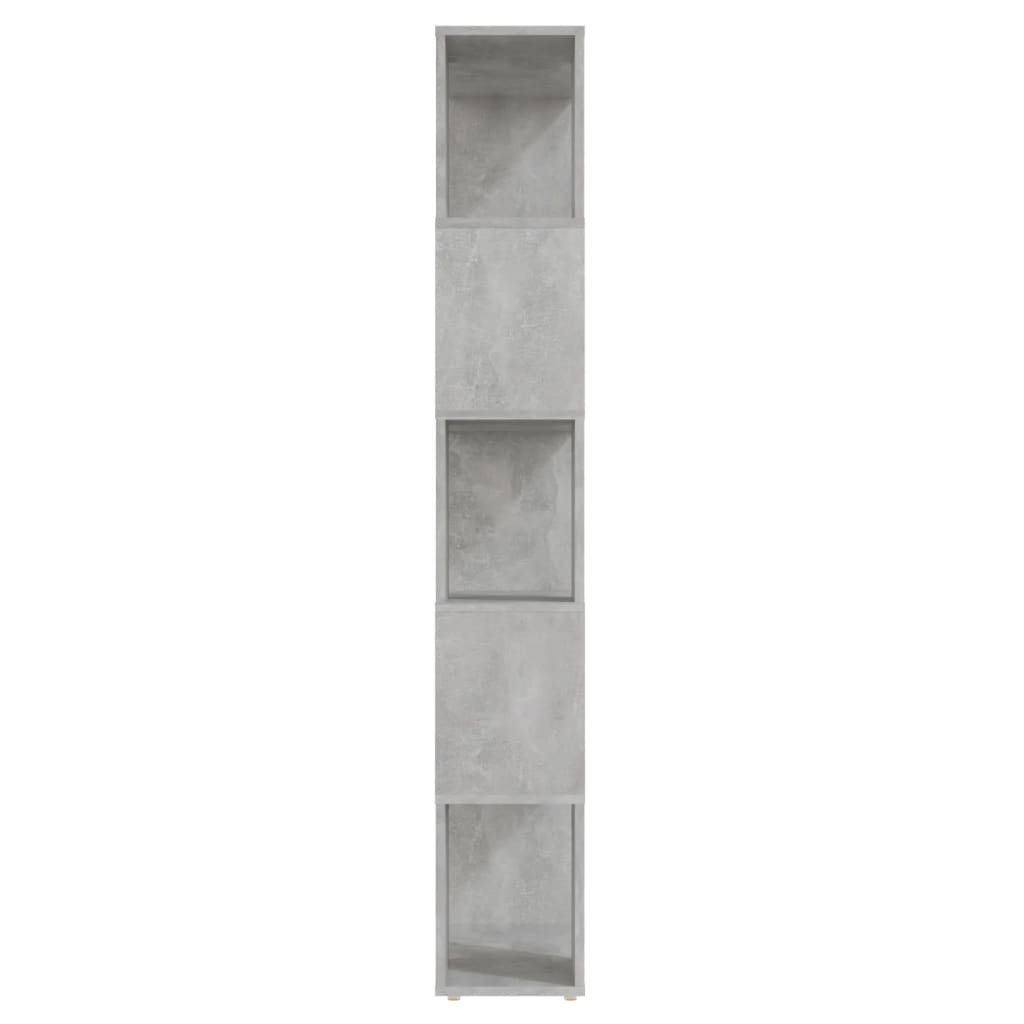 Bokhylle/romdeler betonggrå 60x24x155 cm