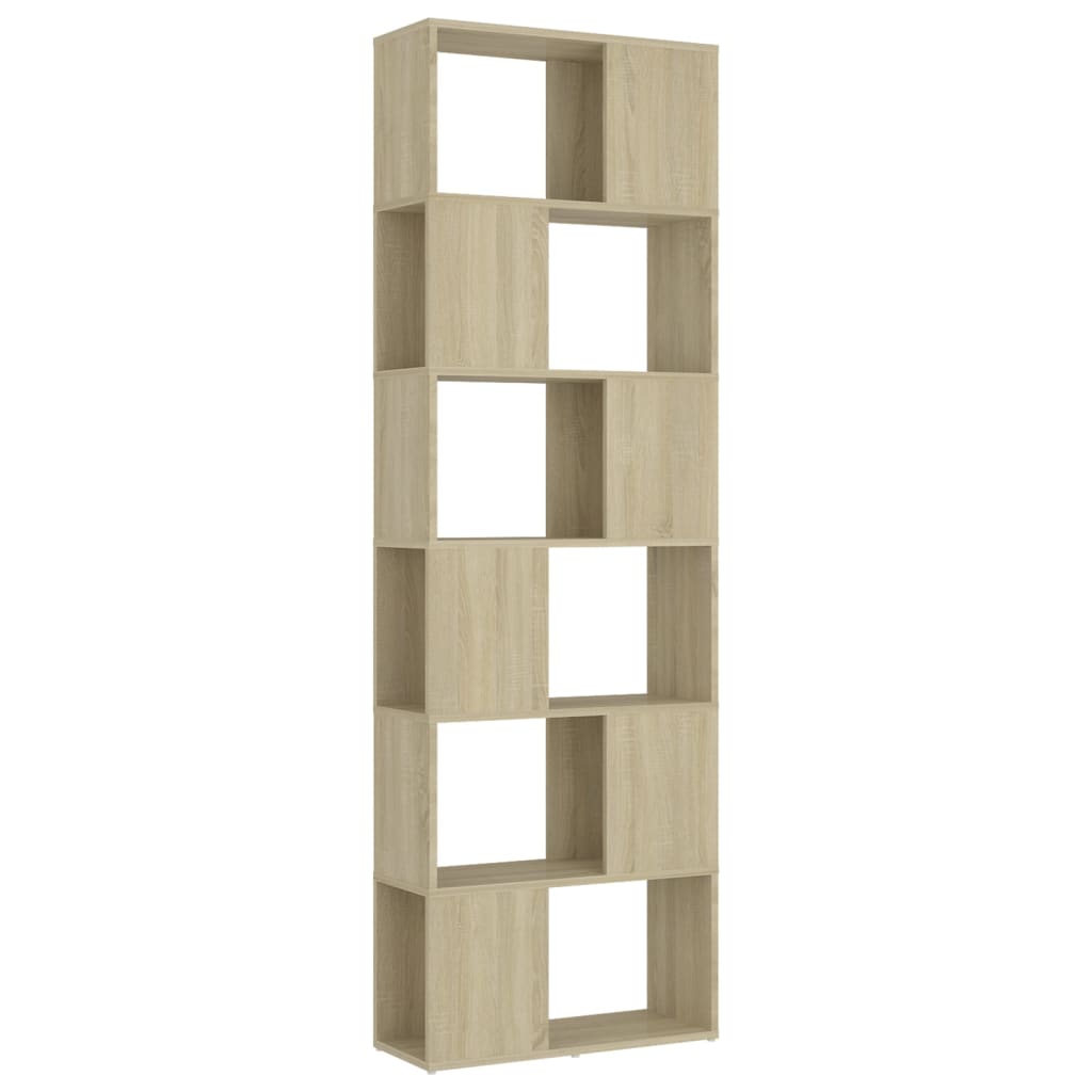 Bokhylle/romdeler sonoma eik 60x24x186 cm konstruert tre
