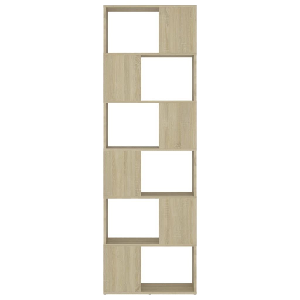 Bokhylle/romdeler sonoma eik 60x24x186 cm konstruert tre