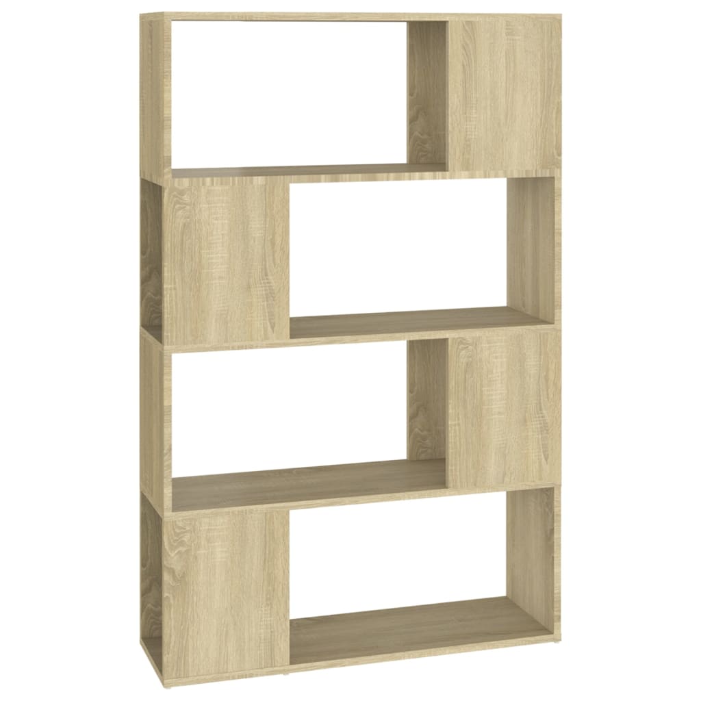 Bokhylle/romdeler sonoma eik 80x24x124,5 cm konstruert tre