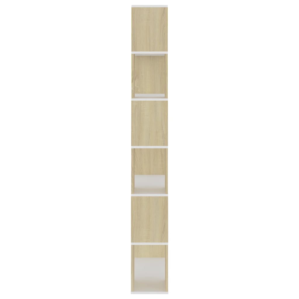 Bokhylle/romdeler sonoma eik 80x24x186 cm konstruert tre