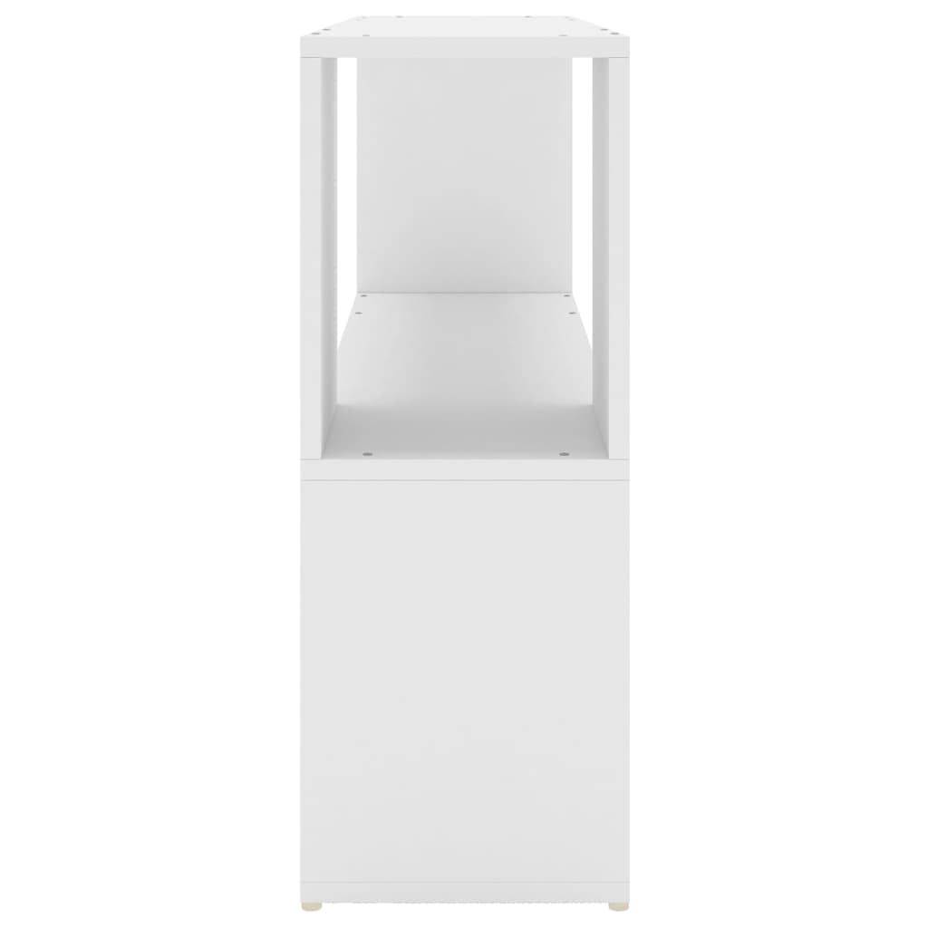 Bokhylle hvit 100x24x63 cm konstruert tre
