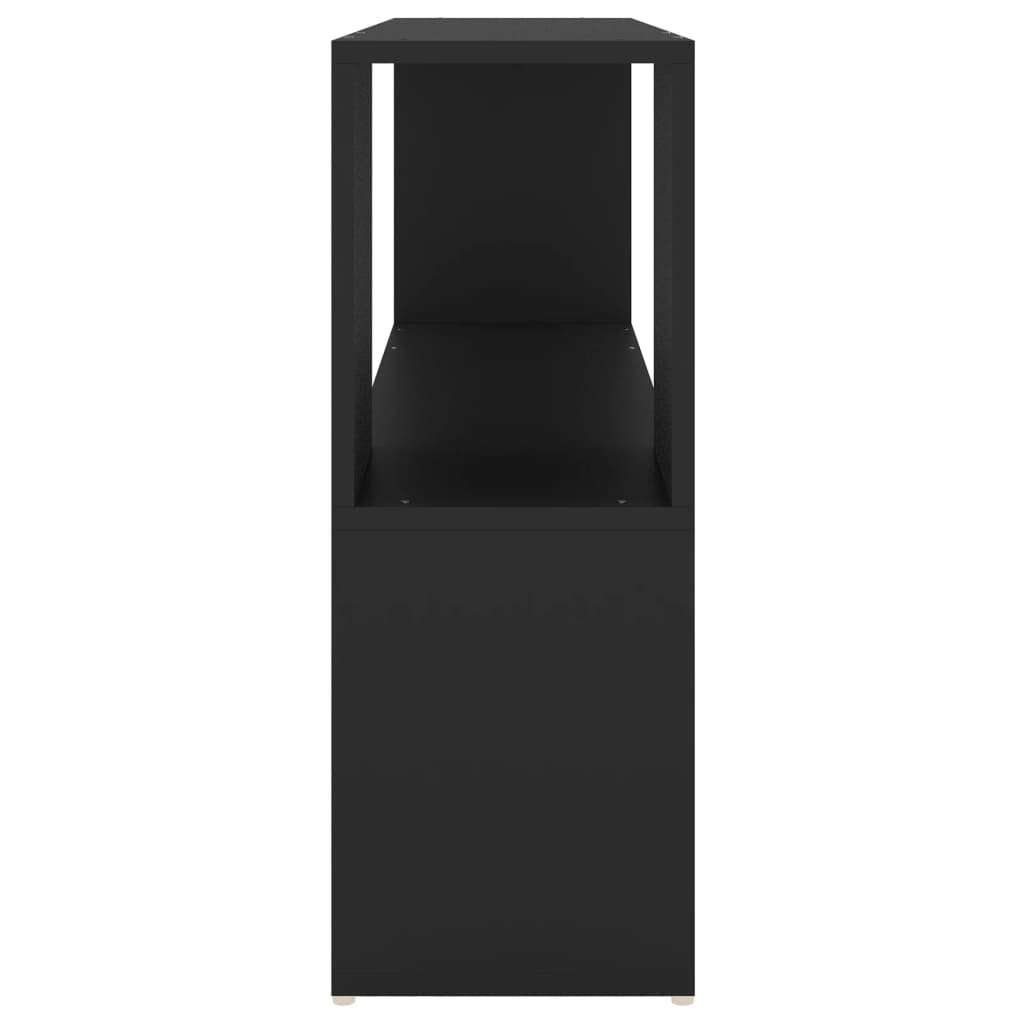 Bokhylle svart 100x24x63 cm konstruert tre