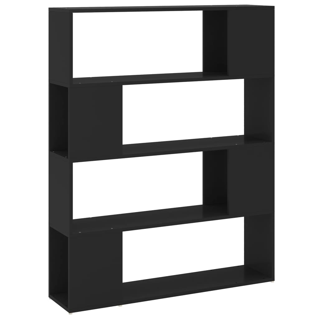 Bokhylle/romdeler svart 100x24x124 cm