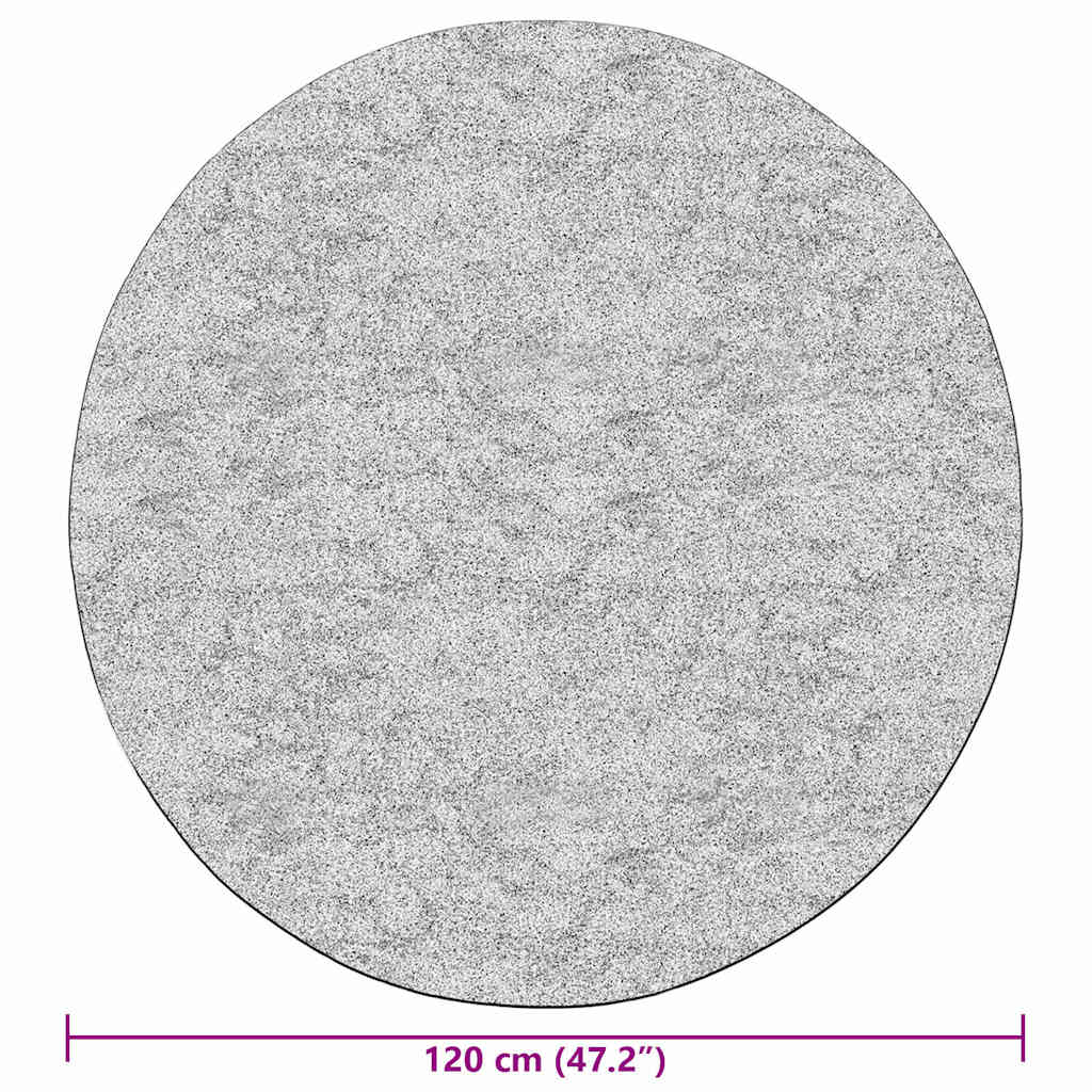 Vaskbart teppe φ120 cm grå