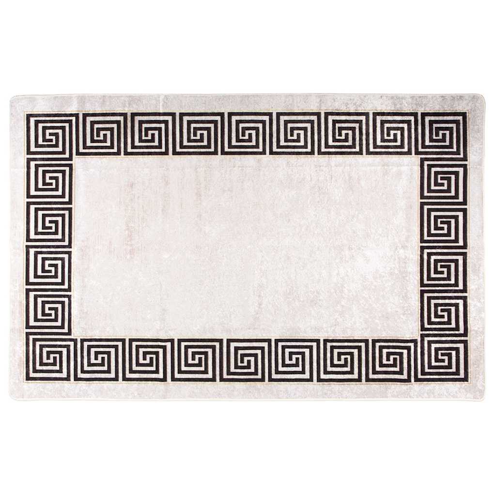 Vaskbart teppe 160x230 cm lys beige