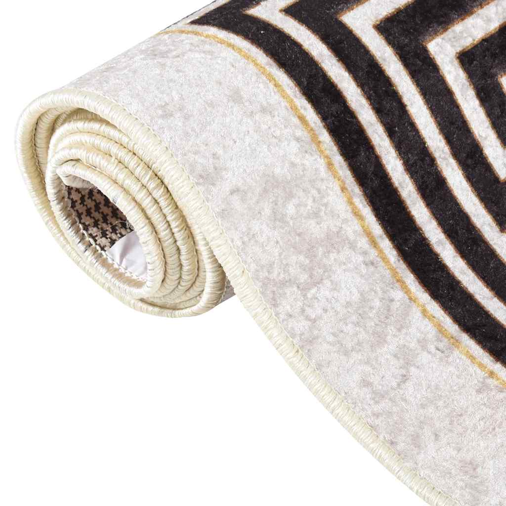 Vaskbart teppe 160x230 cm lys beige