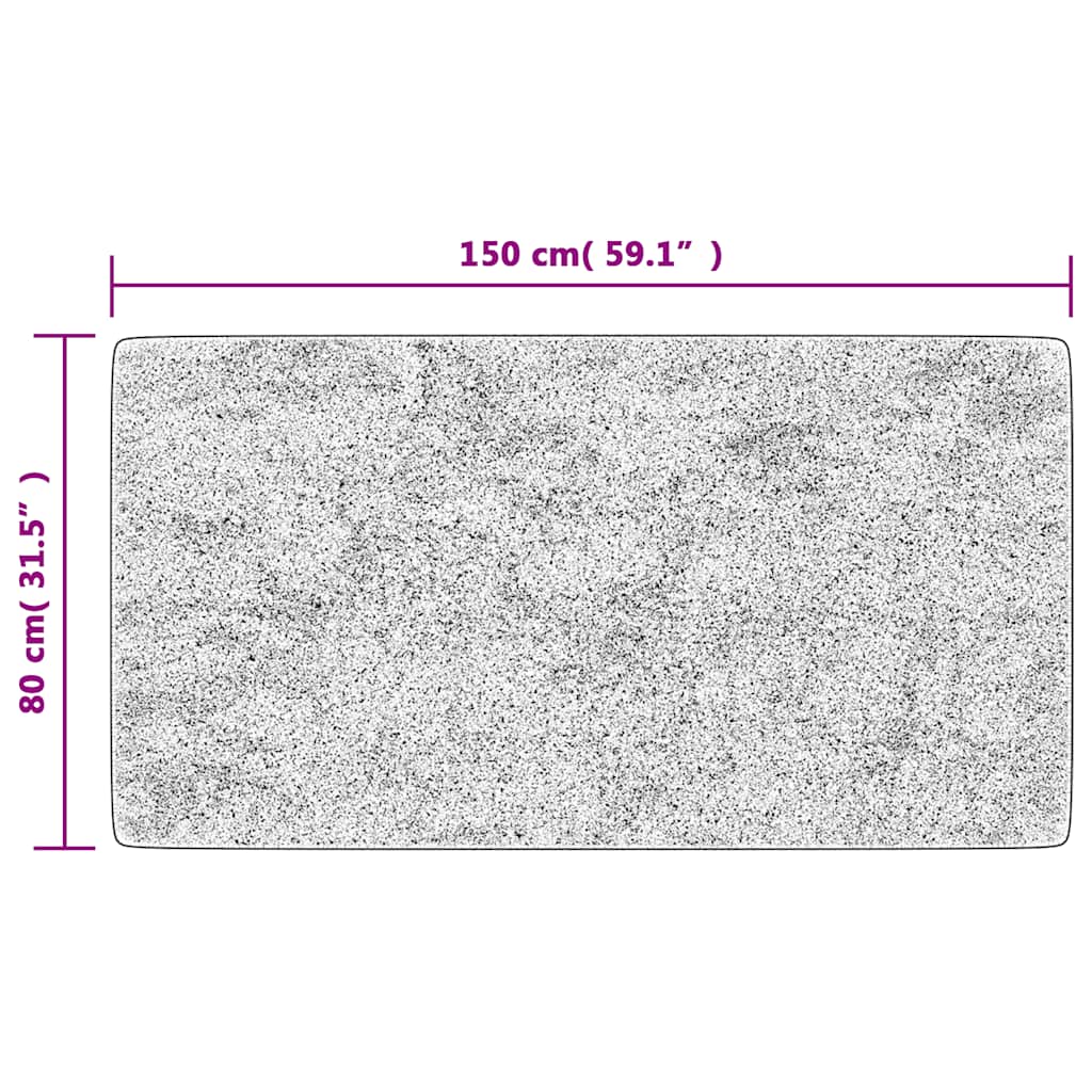 Vaskbart teppe 80x150 cm flerfarget sklisikker