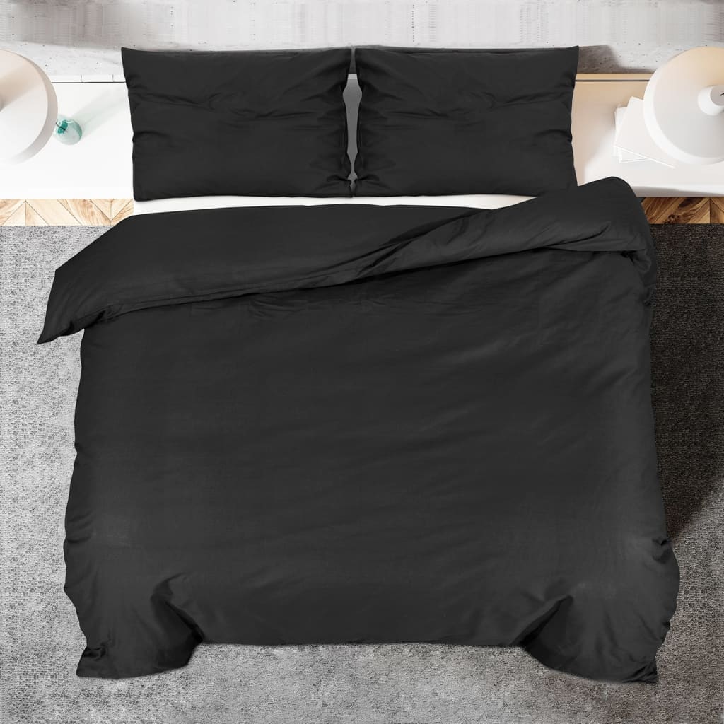 Sengesett svart 135x200 cm lett mikrofiber