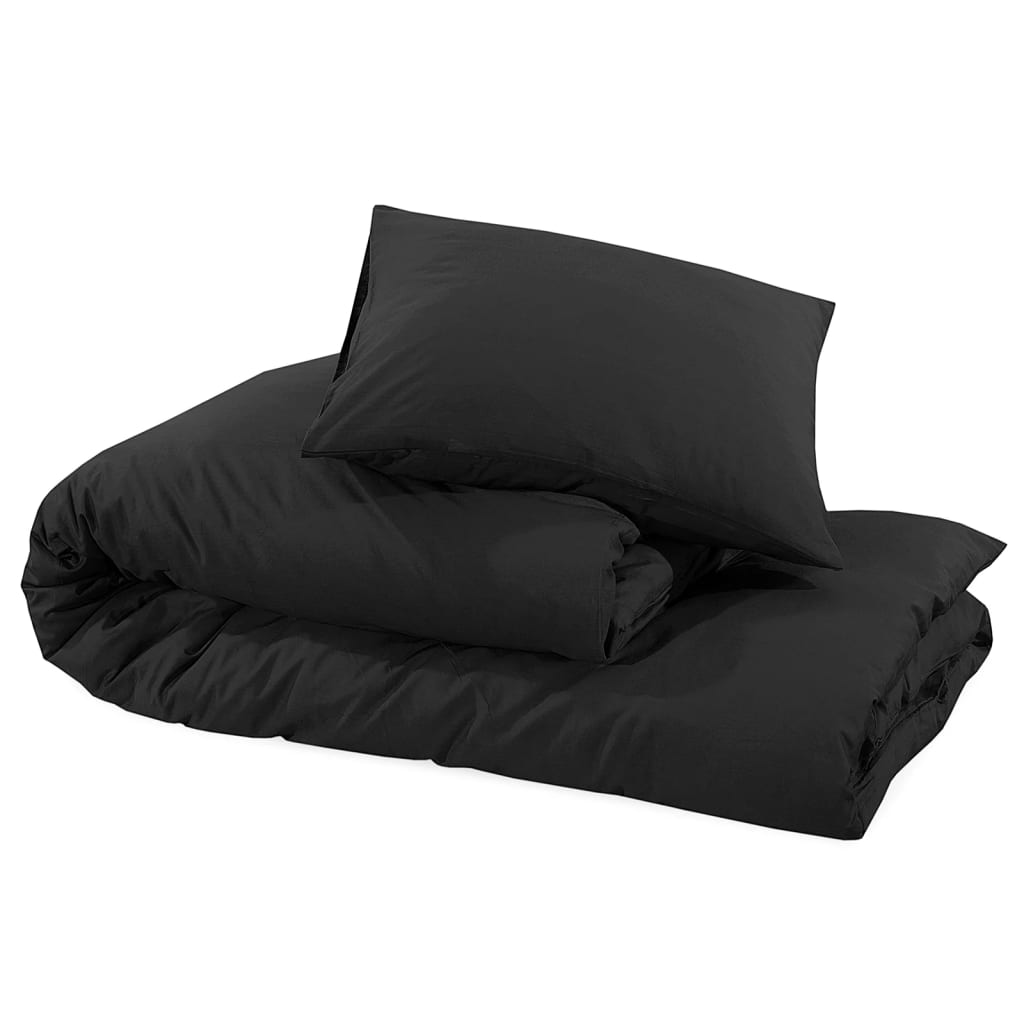 Sengesett svart 135x200 cm lett mikrofiber