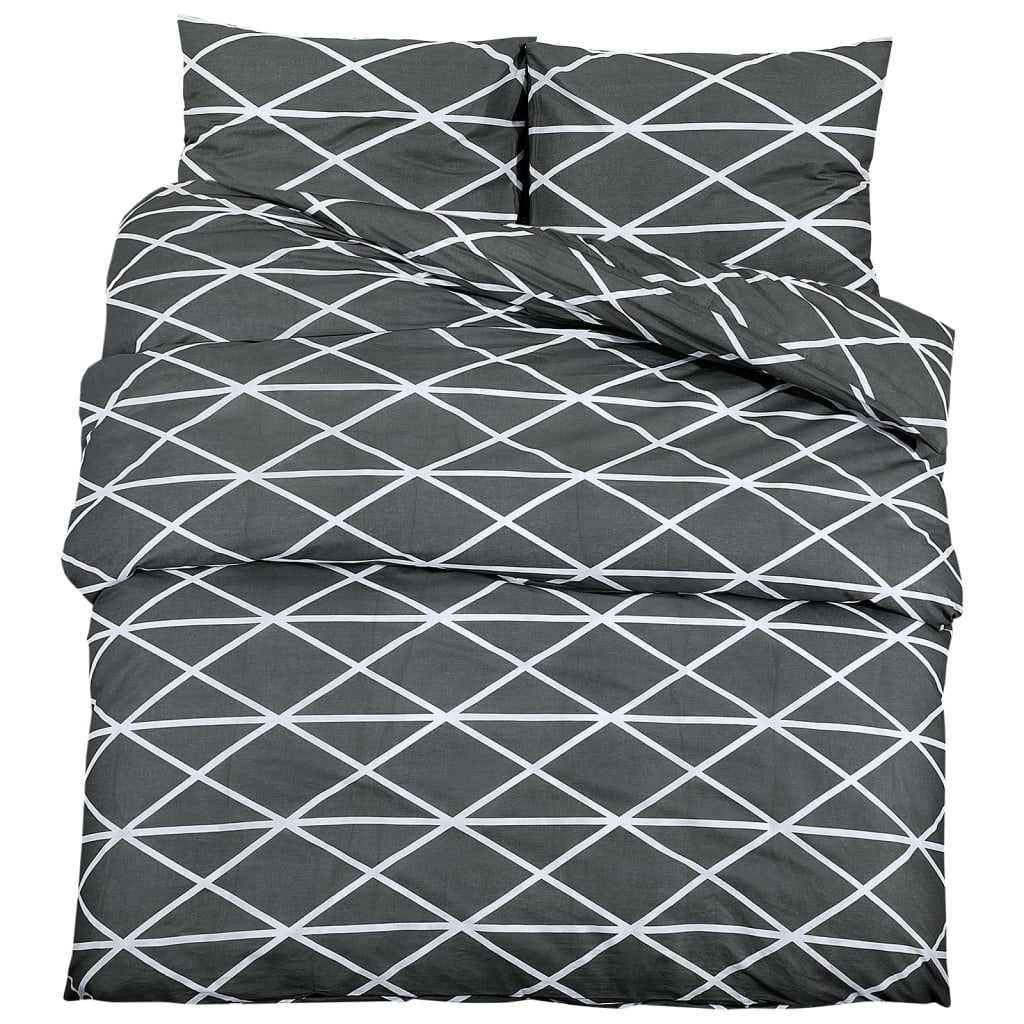 Sengesett grå 260x220 cm bomull