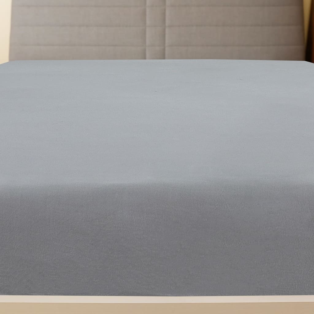 Jerseylaken grå 90x200 cm bomull