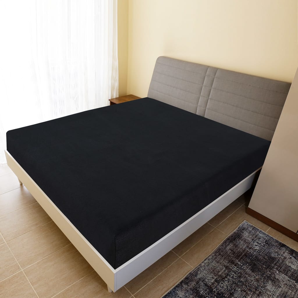 Jerseylaken svart 140x200 cm bomull
